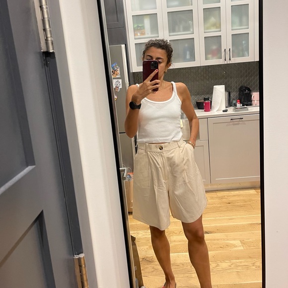 Zara Pants - Zara shorts linen blend